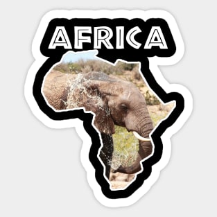 African Wildlife Continent Elephant Splash Sticker